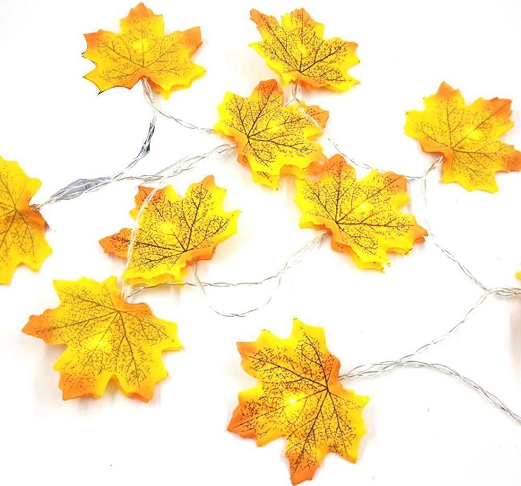 Herbst Maple Leaf Garland Fee Lichter Wasserdicht String Lichter für Thanksgiving Halloween Decor