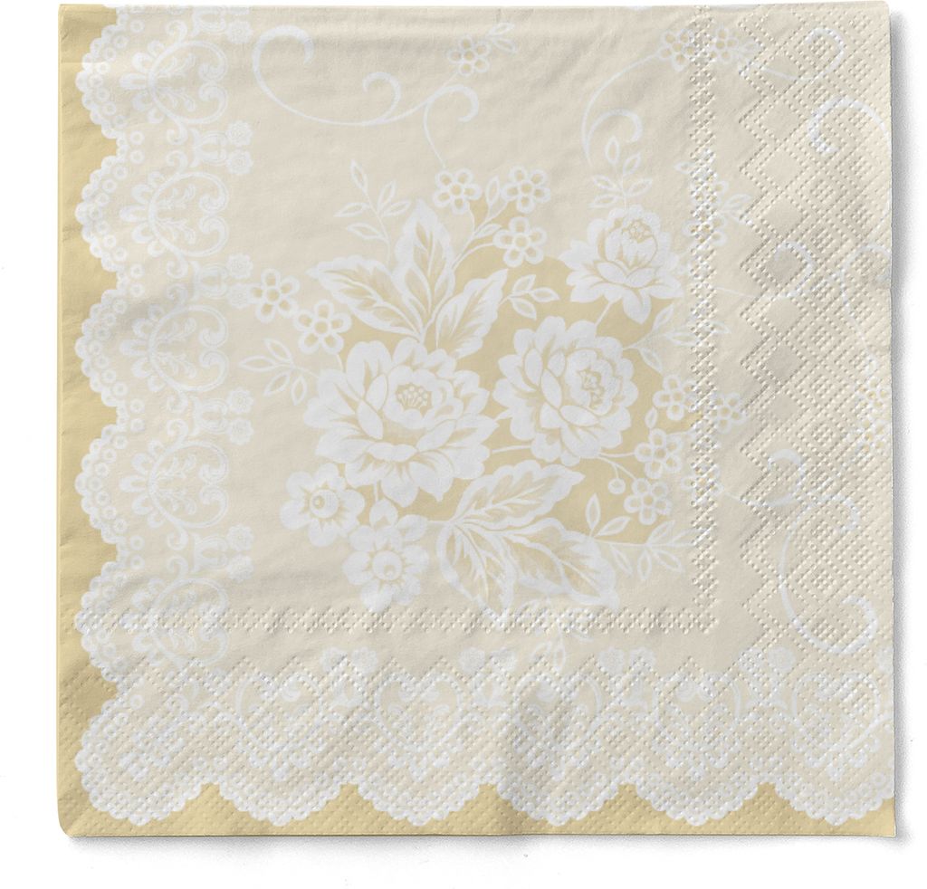 Tissue Serviette Franziska in Beige, 33 x 33 cm, 3-lagig, Produktbild 