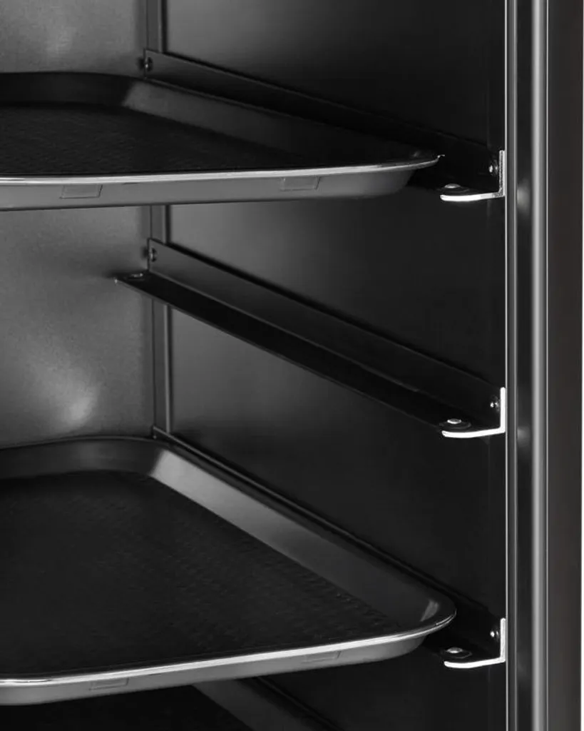 Chariot à Étagères en Acier Chrome-Nickel Robuste pour 24 Plateaux Repas