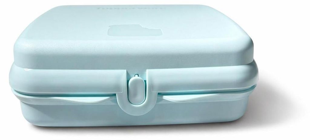 TUPPERWARE To Go Sandwich-Box Pausenbrotbehälter hellblau