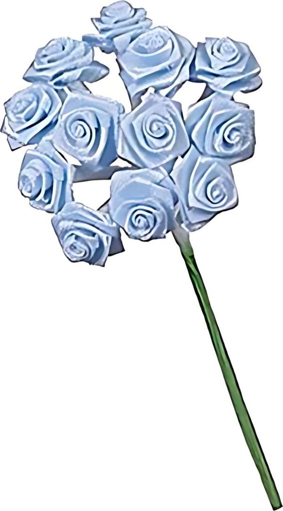 Diorröschen 12 Blüten hellblau Produktbild 