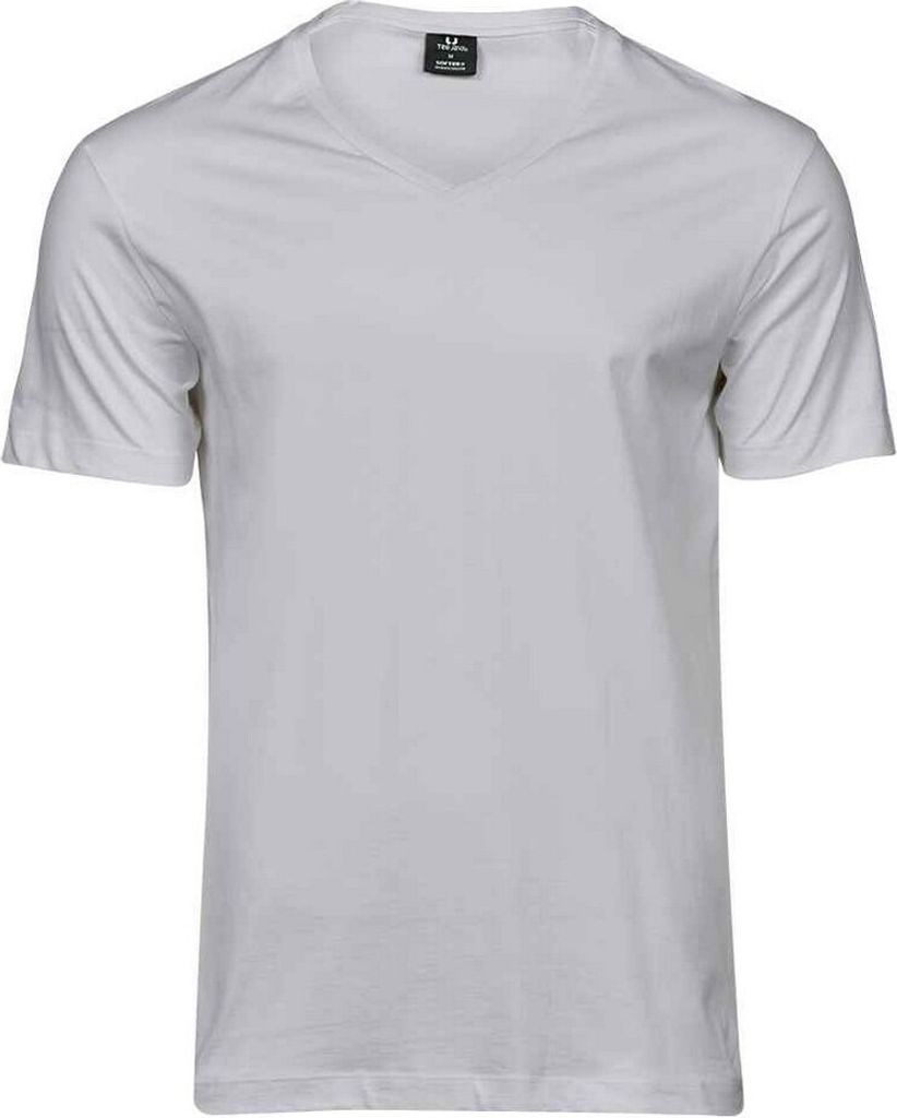Tee Jays - "Sof" T-Shirt V-Ausschnitt für Herren PC5231 (L) (Weiß)