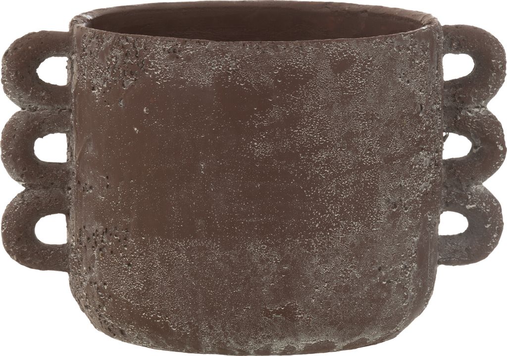 J-Line Übertopf Celia Keramik Braun Medium