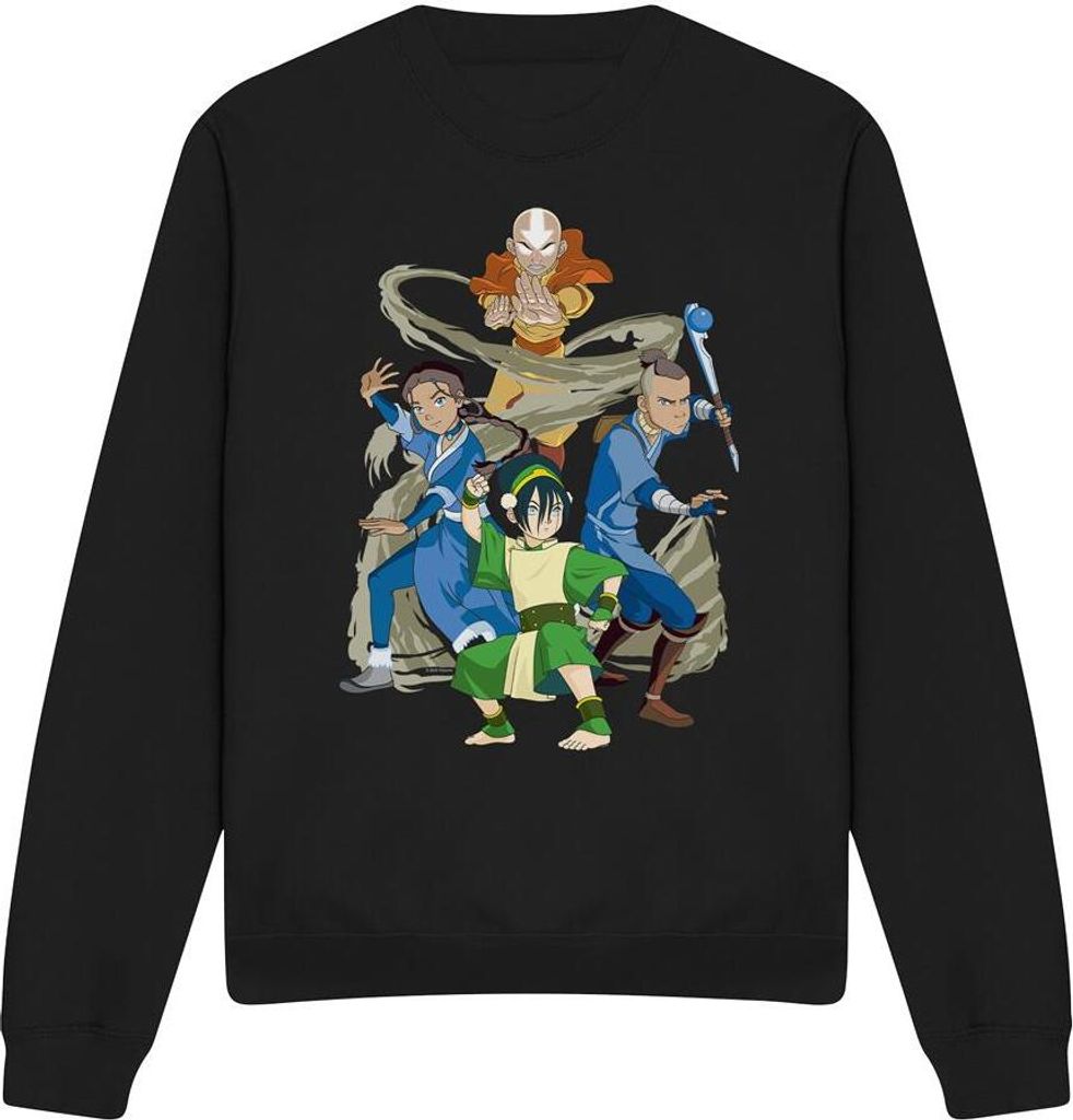 Avatar: The Last Airbender - "Team Avatar Elements" Sweatshirt für Herren/Damen Uni TV12826 (XL) (Schwarz)