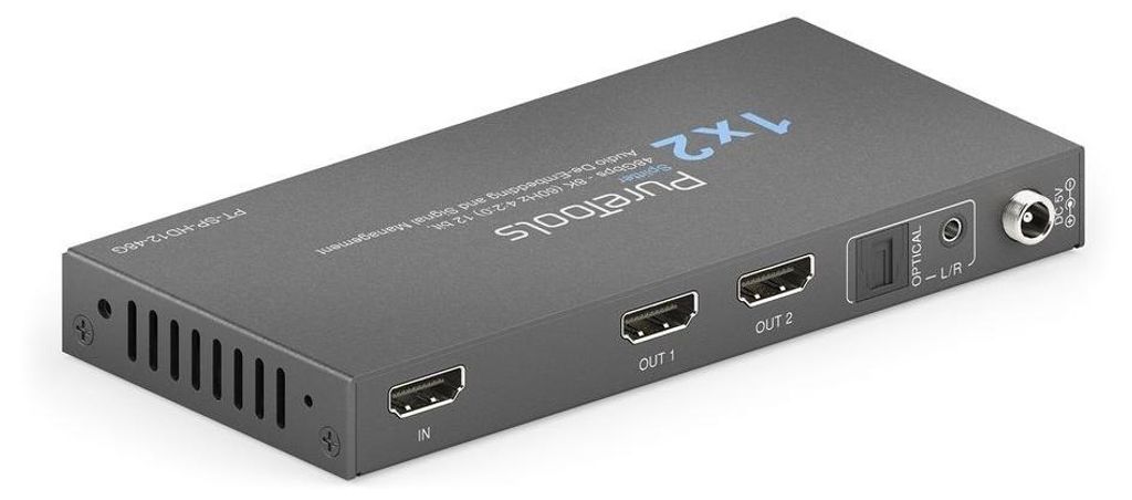 PureTools PT-SP-HD12-48G, HDMI, 2x HDMI, 3,5 mm, 7680 x Obrázek produktu 