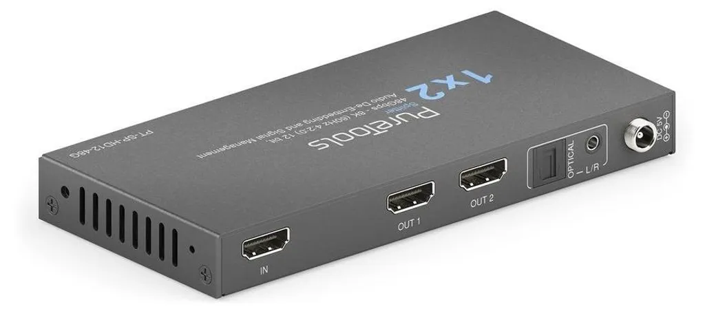 Répartiteur HDMI 8K 60Hz 12 bits PureTools 48 Gbit/s pour Gaming TV