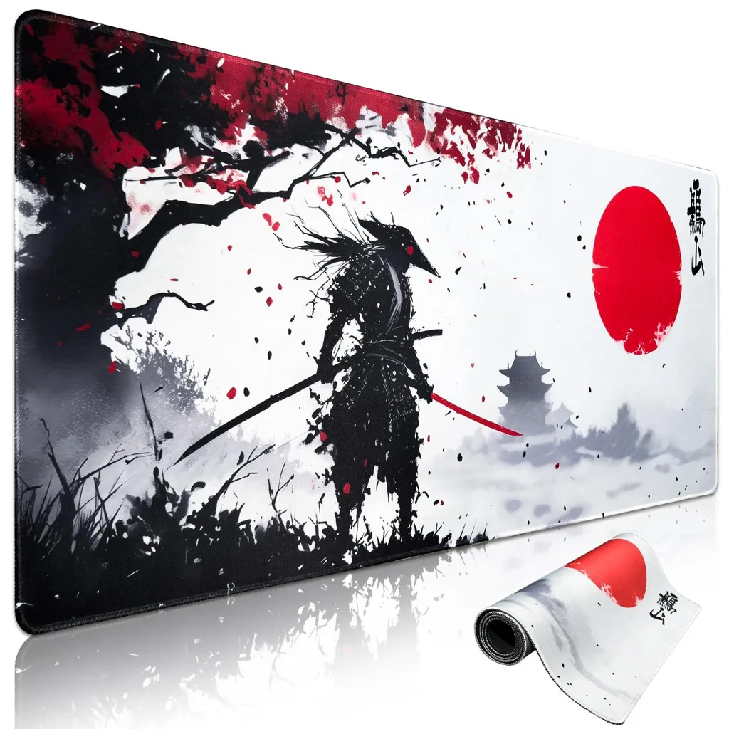 Tapis de souris XXL antidérapant avec bords surpiqués 900 x 400 mm