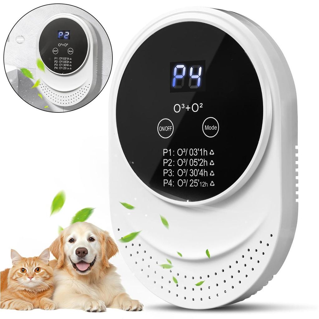 Elektrischer Luftreiniger,Ozongeruchseliminator,für starken Geruch 99% Katzenstreu Deodorant,für Badezimmer, Toilette, Wohnzimmer
