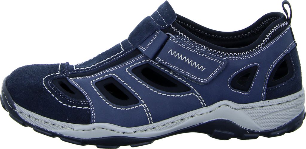 Rieker Herren Klett Halbschuh durchbrochen dunkelblau 44 Produktbild