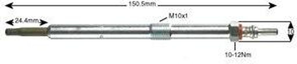 DELPHI HDS396 Diesel Glühkerze für OPEL Movano Kastenwagen (X70) M10x1.00