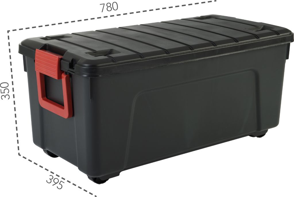IRIS OHYAMA Multi Box Gr. M 75 Liter, schwarz-rot 6162 Produktbild 