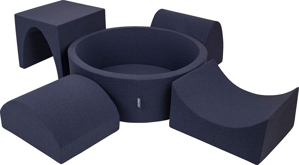 KiddyMoon Spielplatz Aus Schaumstoff Mit 300 Bälle 7cm Hindernisläufen Version 1 Rund Bällebad Mit Bunten Bällen Für Babys Und Kinder