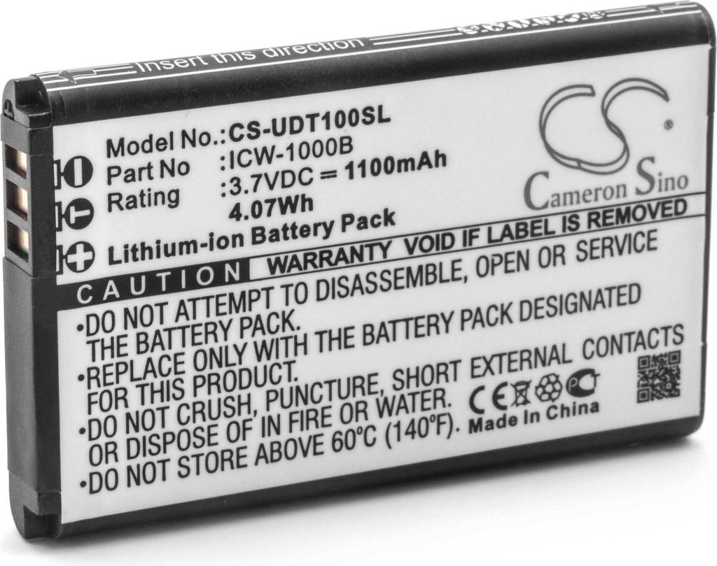 vhbw Akku Ersatz für UniData / Incom ICW-1000B, KAL523450AR für schnurlos Festnetz Telefon (1100 mAh, 3,7 V, Li-Ion)