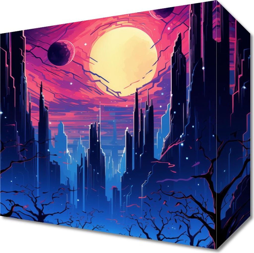 Bild 20x20cm Sternenstadt