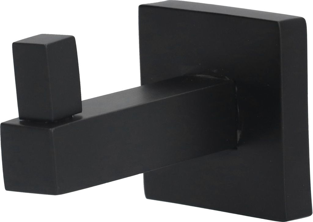 Schwarzer HeavyDuty Haken Moderner Wandmontierter Badetuchhaken für Bad Küche Hotel