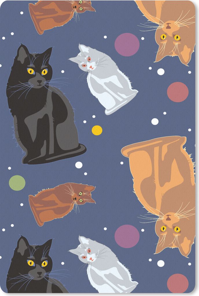 MuchoWow Mauspad Mousepad Muster - Katze - Weltraum - Jungen - Mädchen - Kinder - Kinder 18x27 cm - Mousepads - Maus Mat - Pad - Mausunterlage