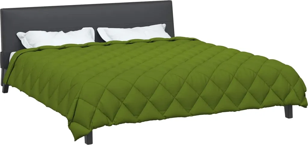 Couette Microfibre verte 200x220cm Épaisse - Spécial Hiver - 3