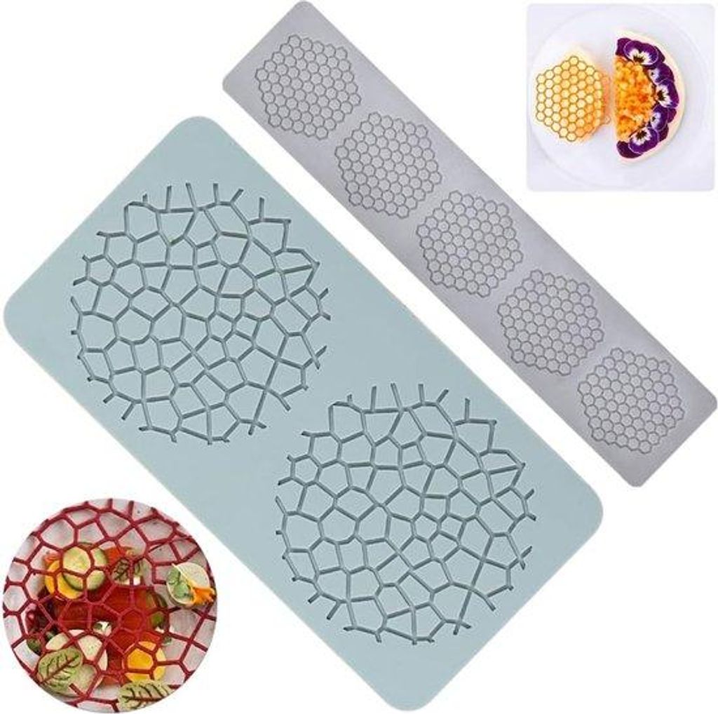 Handgefertigte Zuckerformen für einstückige Torten, 2 Loch-Schalen, Fondant-Boden, 3D Tortenform, DIY-Torte-Verzierungswerkzeug.