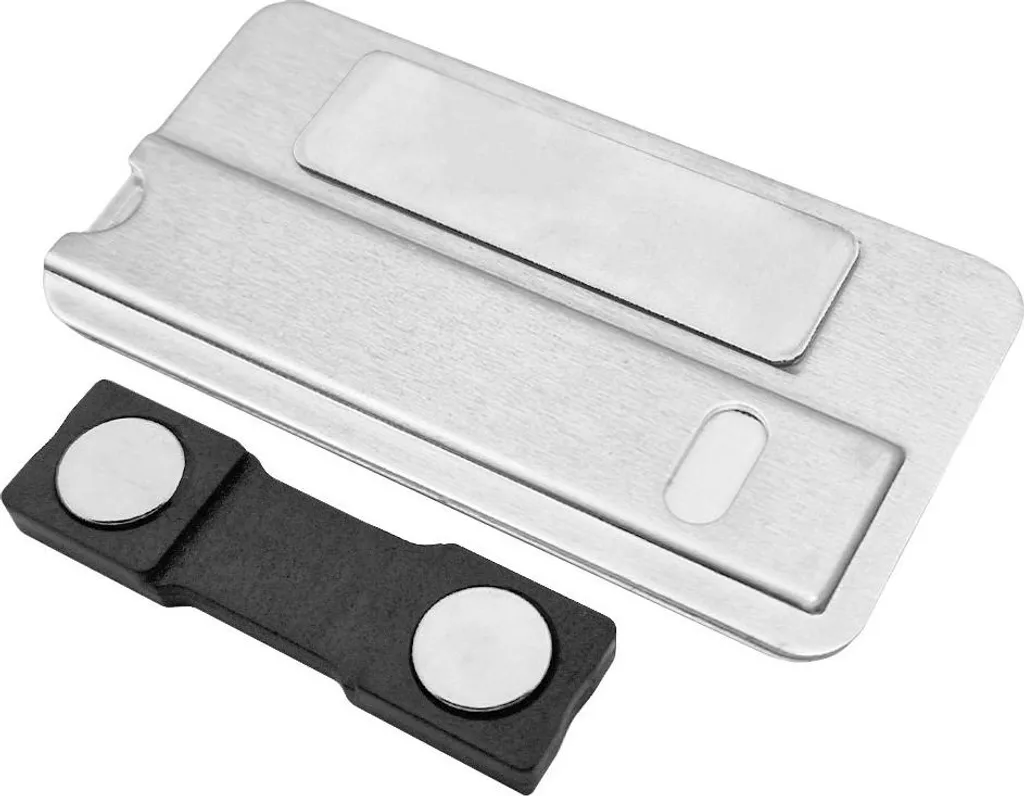 Badge d'identification pour personnel en accueil et salon - 72x38mm 5pcs