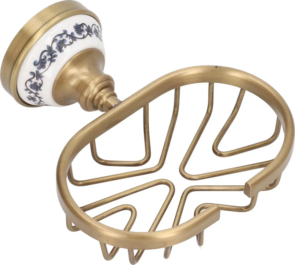 Panier à savon mural vintage bronze - Accessoire salle de bain robuste - 3