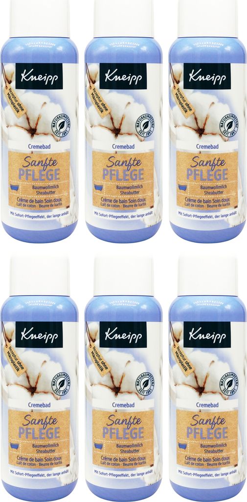 6x Kneipp Cremebad SANFTE PFLEGE 400ml Schaumbad mit Produktbild 