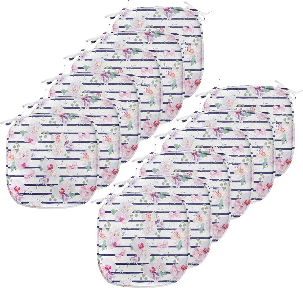 Galettes de chaise imperméables 40x40 cm, lot de 12 coloris violet