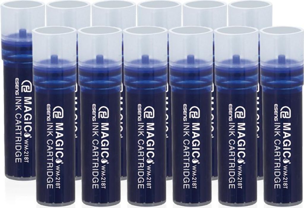ESENG Whiteboard Marker Nachfüllpatronen MAGIC WM-218T, blau12 Patronen