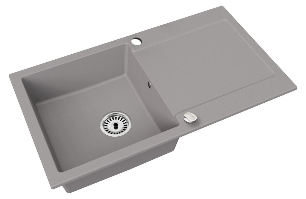 Granitspüle 90x50 cm mit Siphon & Drehexzenter, für 45 cm Produktbild 