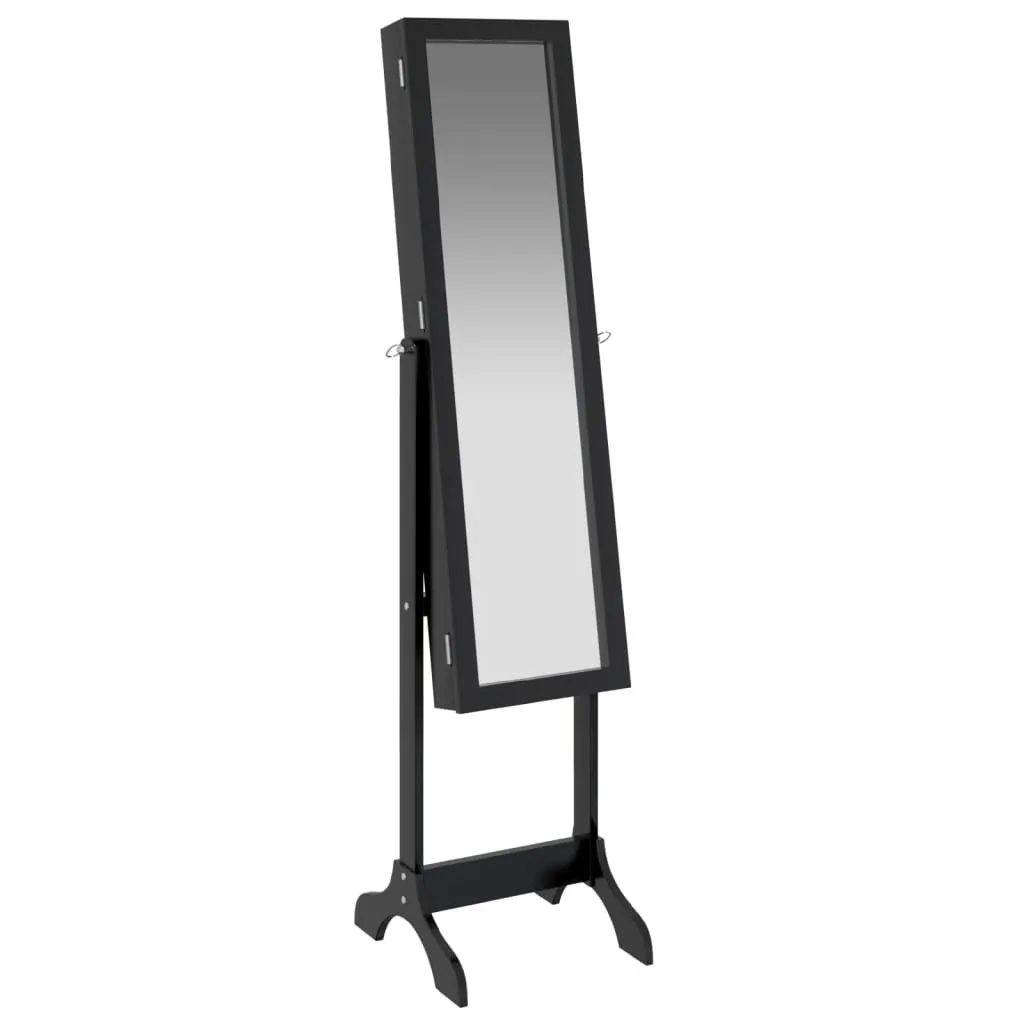 Miroir de plein pied noir 34x37x146 cm - Parfait pour dressing et mode