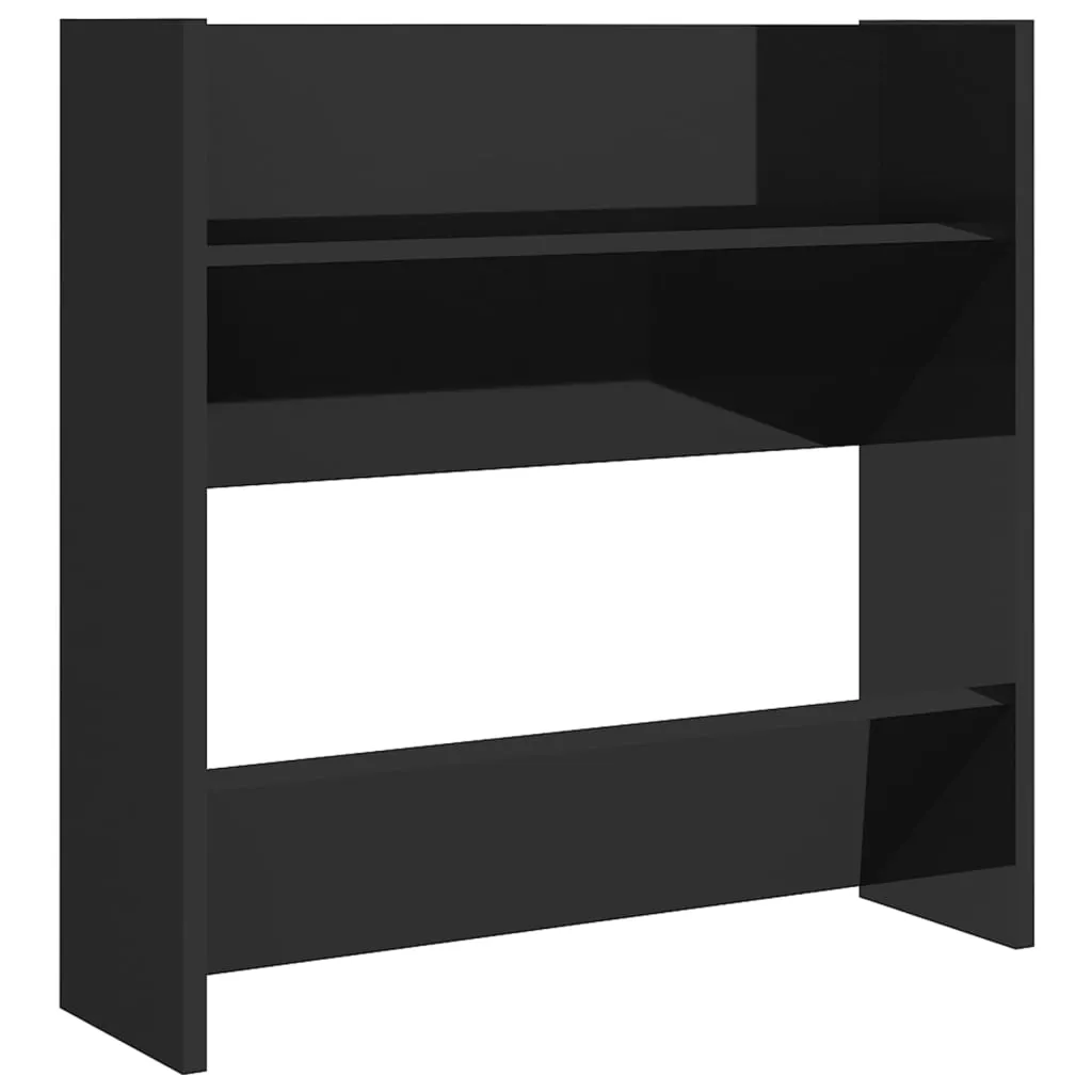 Solution gain de place Armoires à chaussures murales 4 pcs Noir Chic