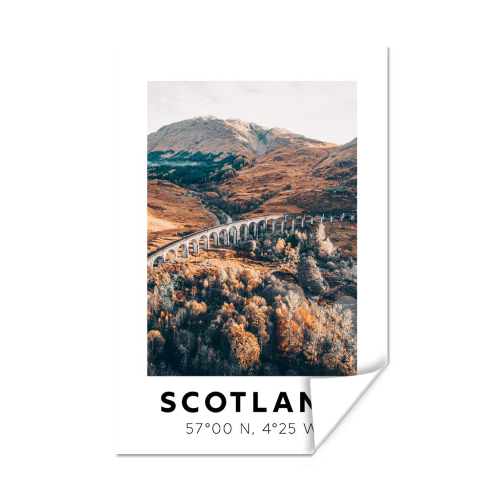 MuchoWow® Poster Schottland - Brücke - Hügel 40x60 cm - Produktbild 