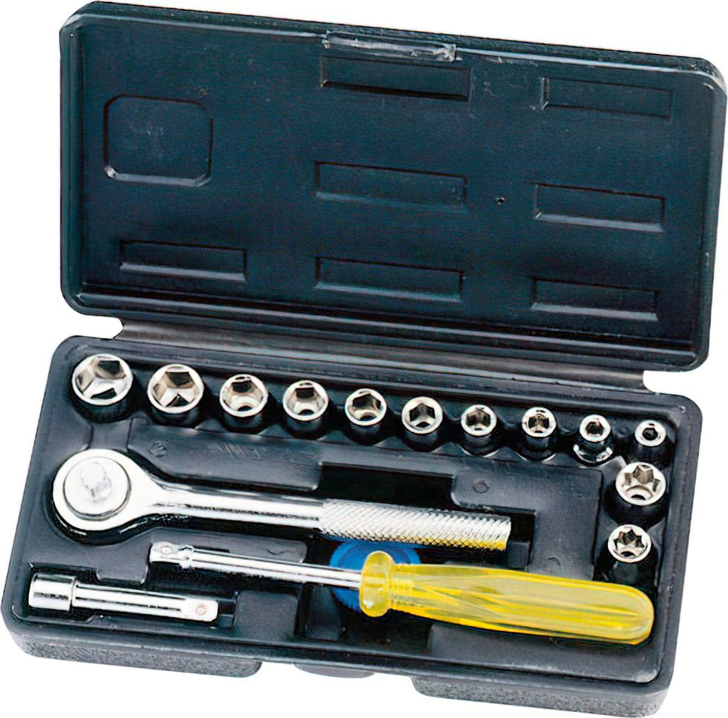 Steckschlüsselsatz Maurer, 17-teilig 1/4" Eco