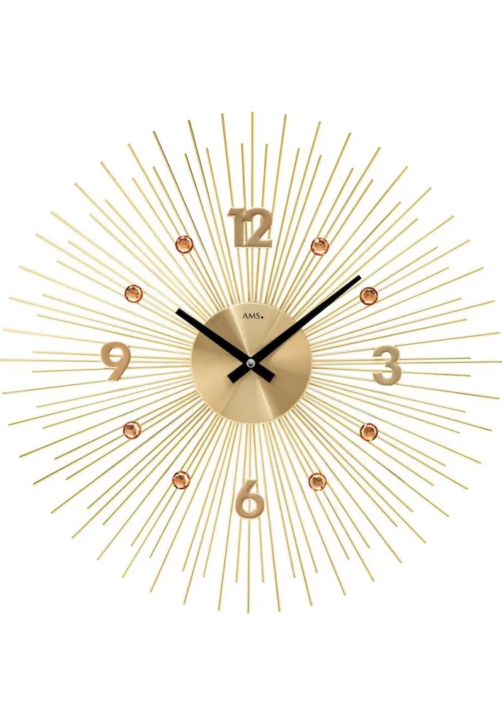 Pendule murale 50 cm AMS 9611 moderne idéale pour bureau et intérieur