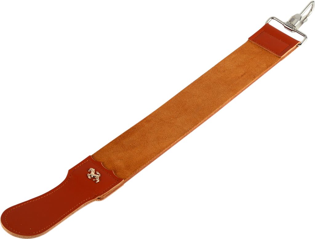 Streichriemen aus weichem Leder, Spitzer zum Schärfen von Rasiermessern zu Hause