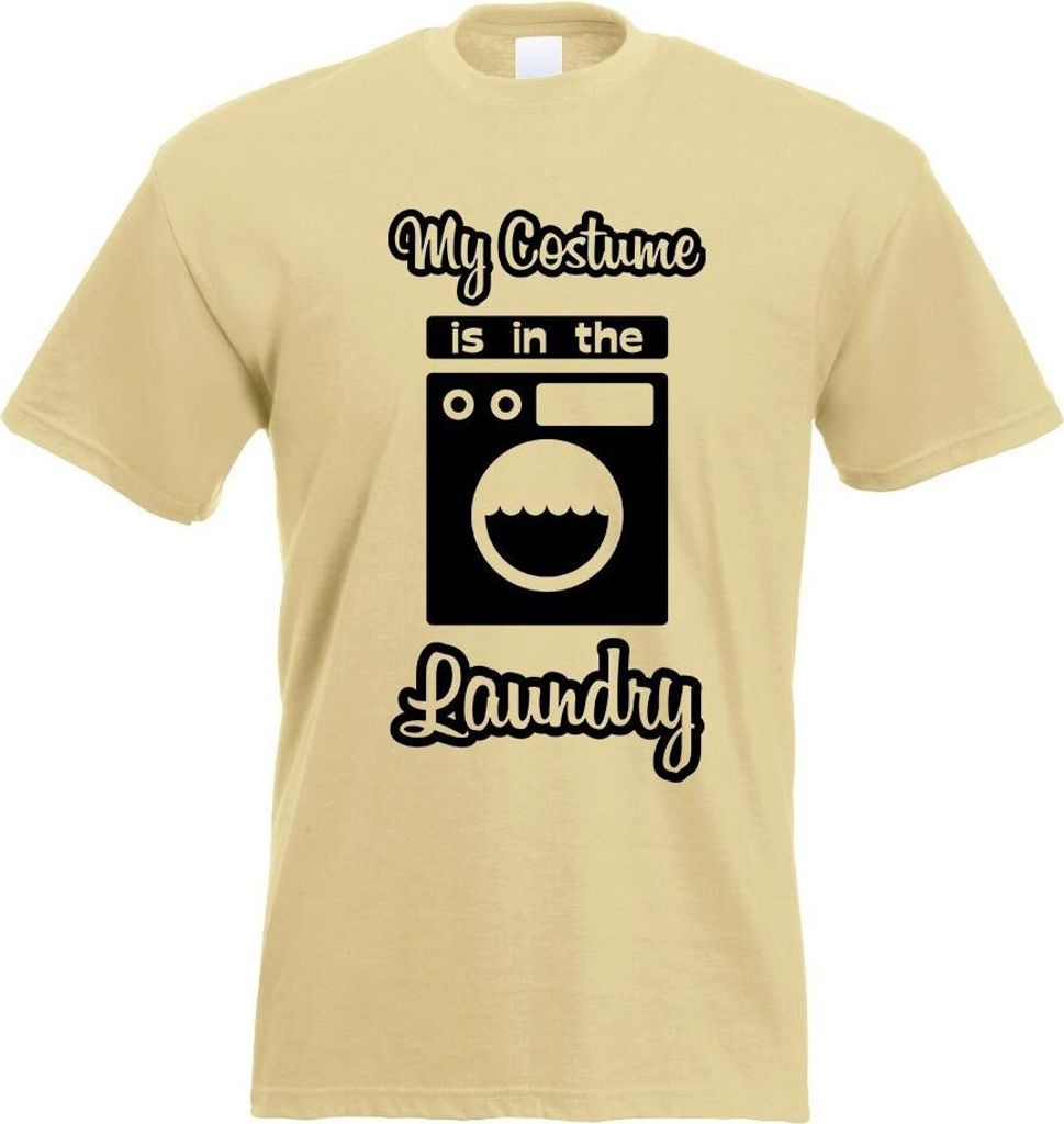 Kiwistar - T-Shirt - Khaki - Costume is in The Laundry Motiv Bedruckt Funshirt Design Print - mit Motiv Bedruckt - Funshirt Design - Sport - Freize...
