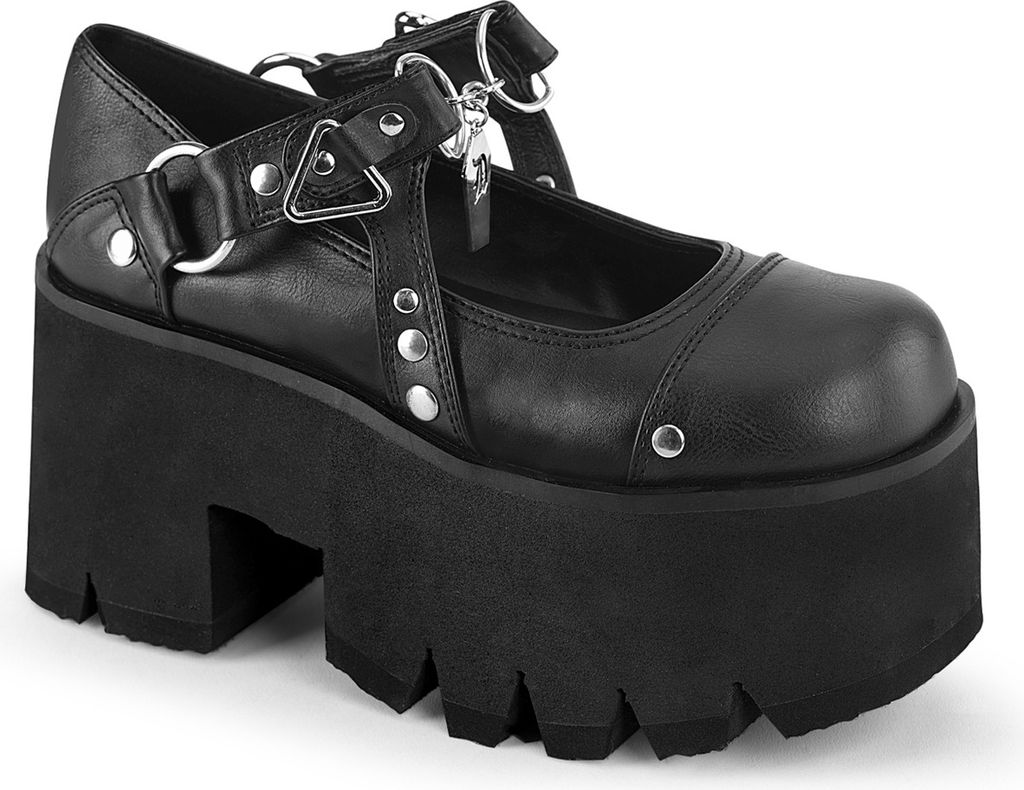 ASHES-33 Damen Sandale von DemoniaCult, Schwarz EU 40, US 10