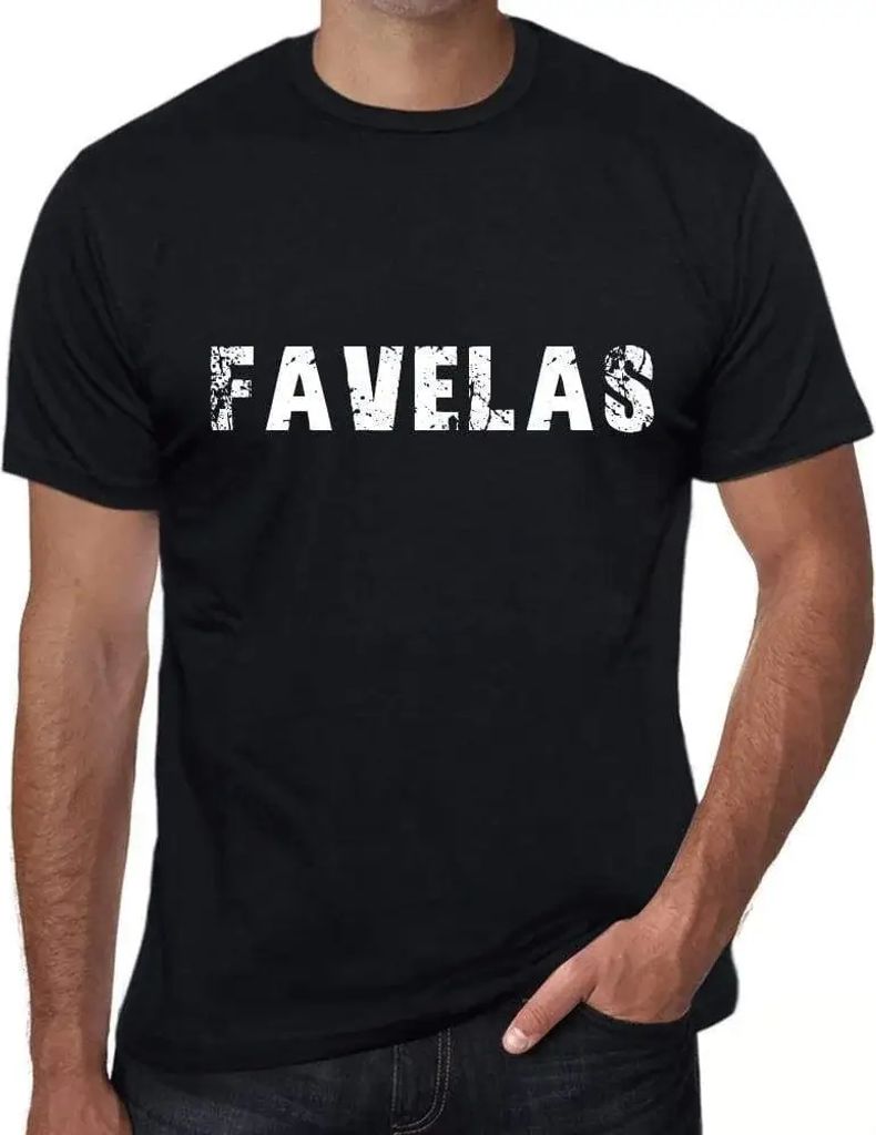 Herren Grafik T-Shirt Favelas Öko-Verantwortlich Vintage Jahrgang Kurzarm Lustige Druck Geburtstag Geschenk Mann