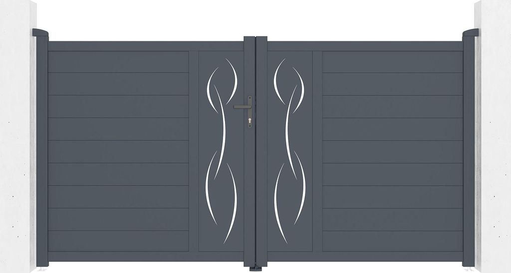 Flügeltor elektrisch 3m LIFE H.160cm + Drehtorantrieb BUNKER B500
