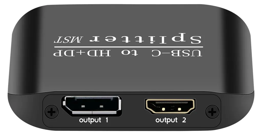 Adaptateur Vidéo USB-C Haute Qualité 4K 60Hz MST avec Sortie Double HDMI DP