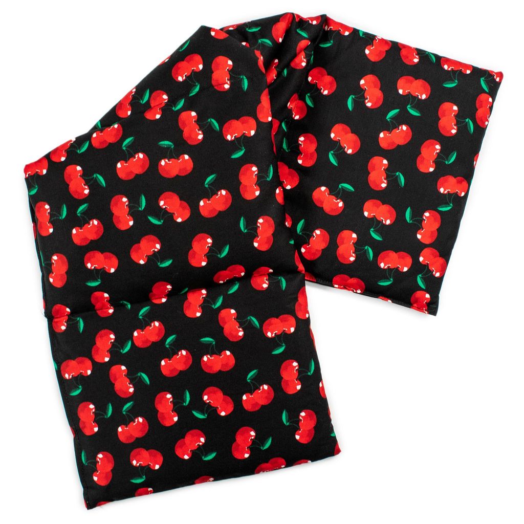 4-Kammer Rapssamenkissen 20x60cm groß - cherry-black - Wärmekissen & Kältekissen - Körnerkissen