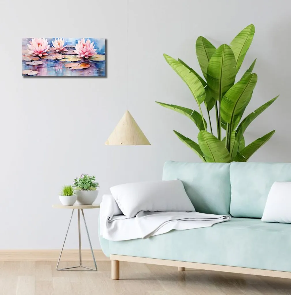 Tableau déco 50x20 Réflexions paisibles - Décoration murale moderne