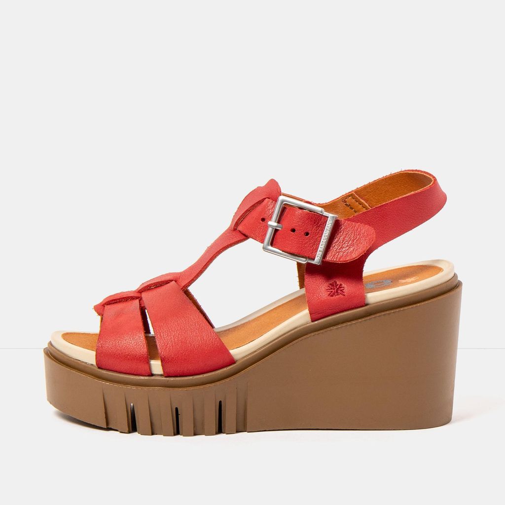 Art Sandalen mit Keilabsatz Damen 2084 ROMA RED/ CATANIA Farbe Rot