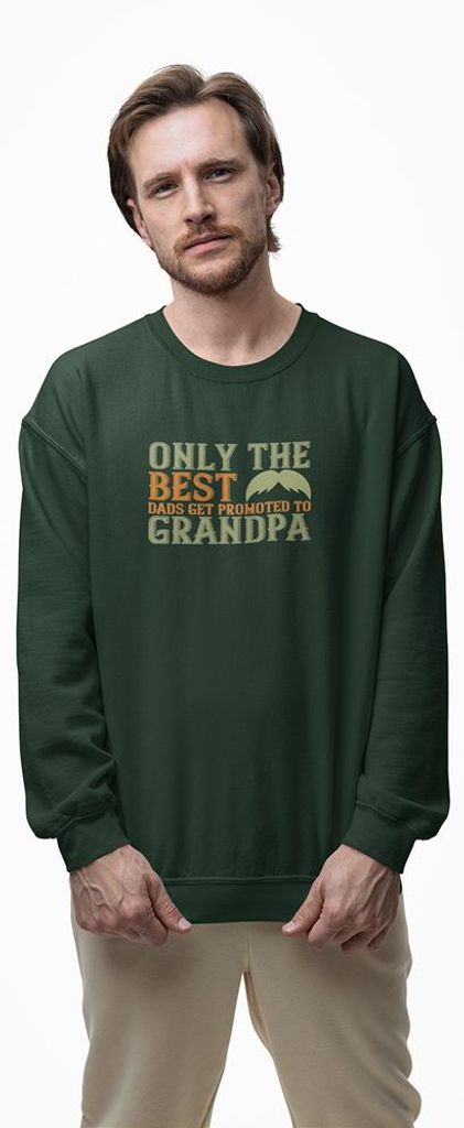 D&B Design Uni Pullover SWST00015 Grandpa Waldgrün-Größe S