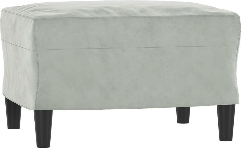 vidaXL Fußhocker Hellgrau 60x50x41 cm Samt Produktbild 