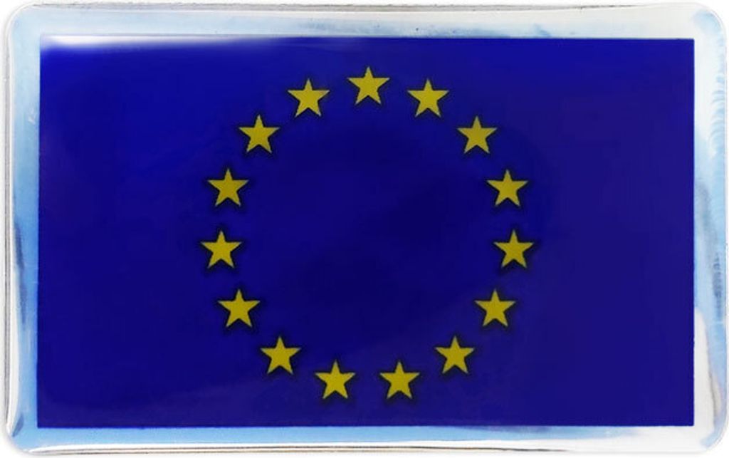 Sticker 3D Europa HQ Flagge, 29 x 47 mm