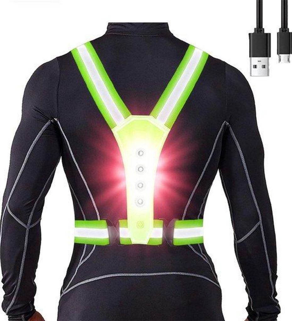 Hardloopvest met verlichting - Hardloop verlichting - Productafbeelding 