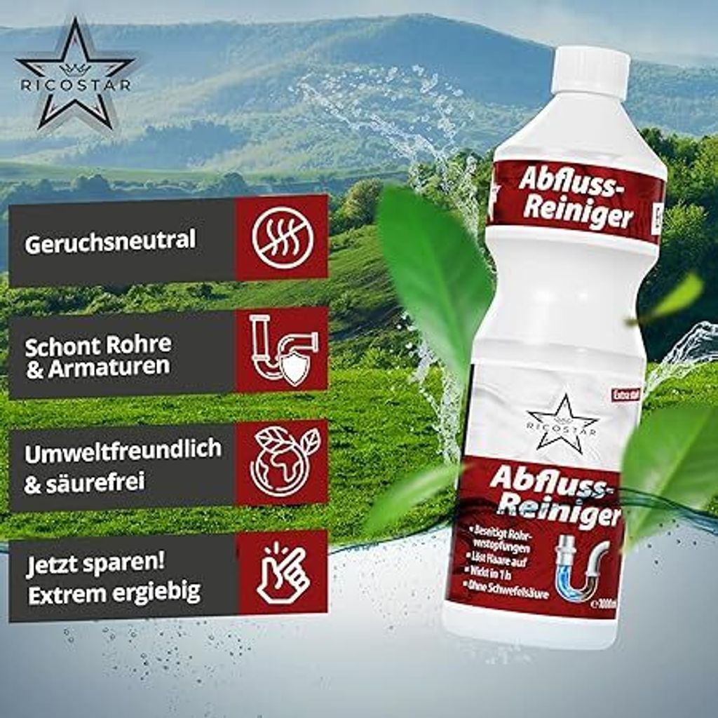Produktbild von HG Abflussreiniger Extrem – 2-Komponenten-Formel Für Hartnäckige Fett- Und Lebensmittelverstopfungen