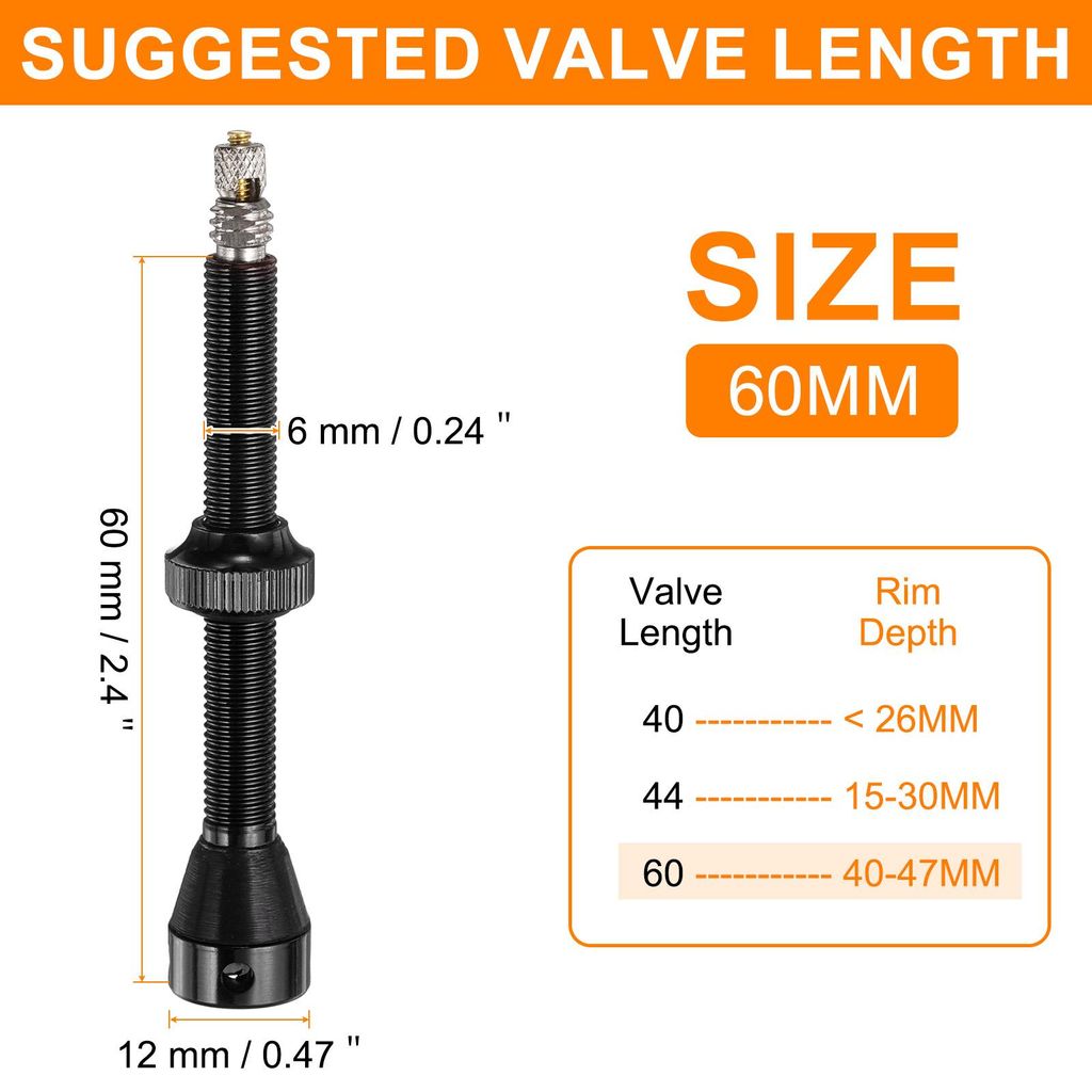 2 Stš¹ck Tubeless Ventile 60mm Aluminiumlegierung Tubeless Ventil Super Leicht Kein Leck Langlebig mit 4 L?chern und Kappen Passend fš¹r meiste...