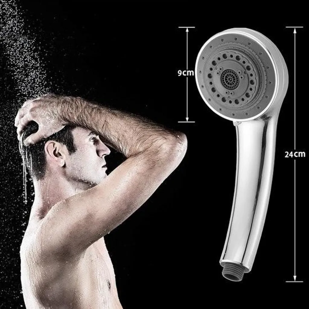 Pomme de douche haute pression luxe 7 jets avec buses anticalcaire - 3