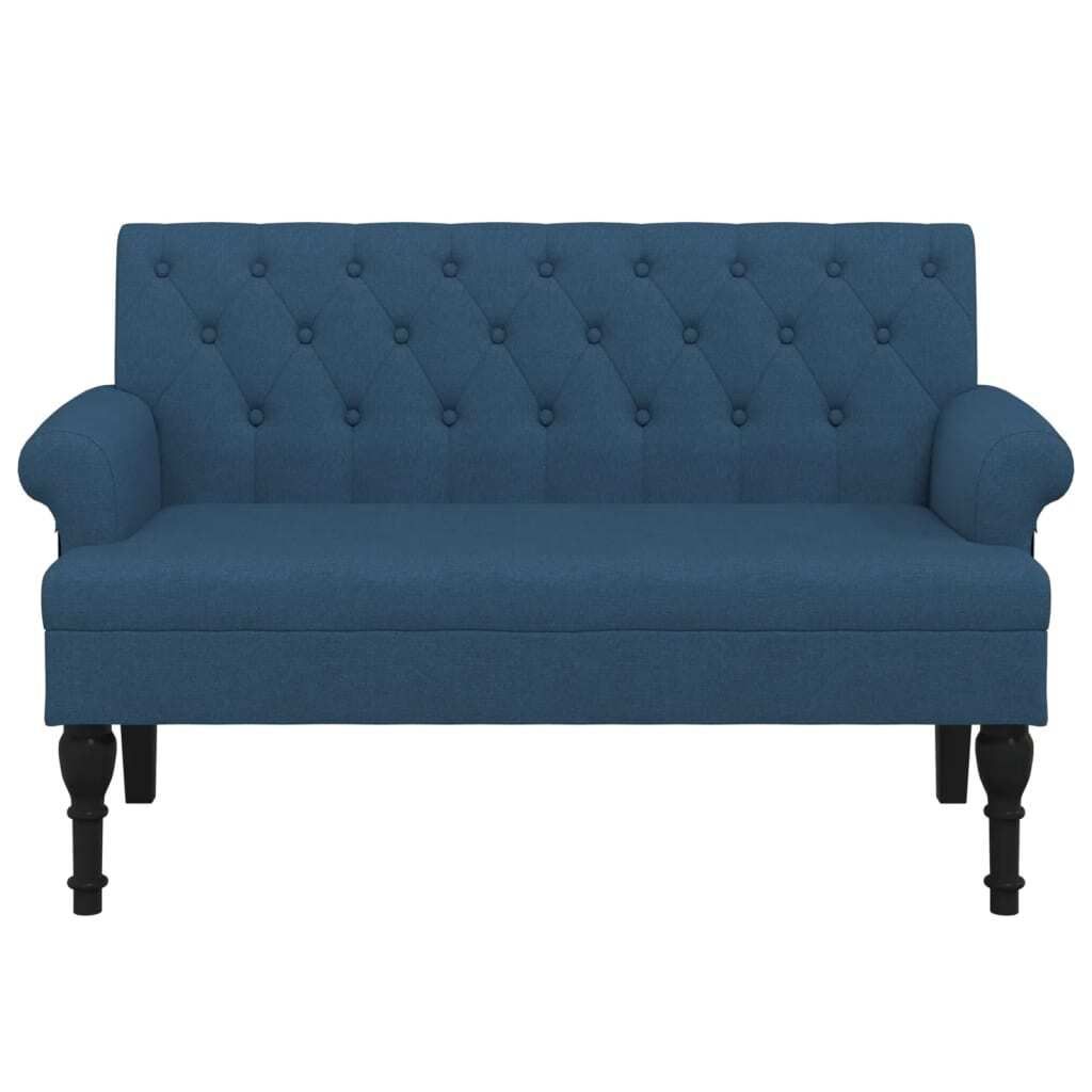 "im Sonderangebot" Sitzbank mit Rückenlehne Blau 120x62x75,5 cm Stoff DEMöbel 2158634